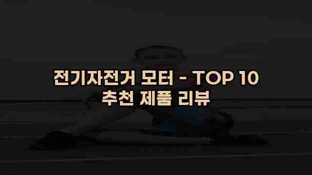 전기자전거 모터 - TOP 10 추천 제품 리뷰