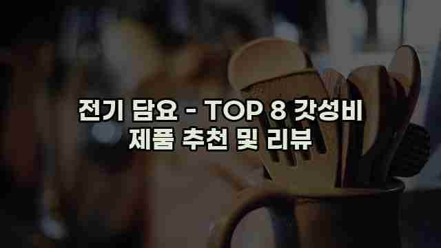 전기 담요 - TOP 8 갓성비 제품 추천 및 리뷰