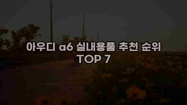 아우디 a6 실내용품 추천 순위 TOP 7