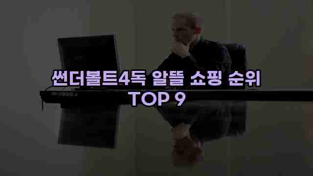 썬더볼트4독 알뜰 쇼핑 순위 TOP 9