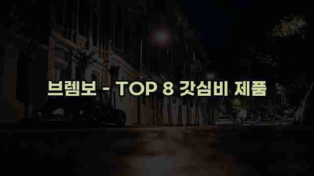 브렘보 - TOP 8 갓심비 제품 