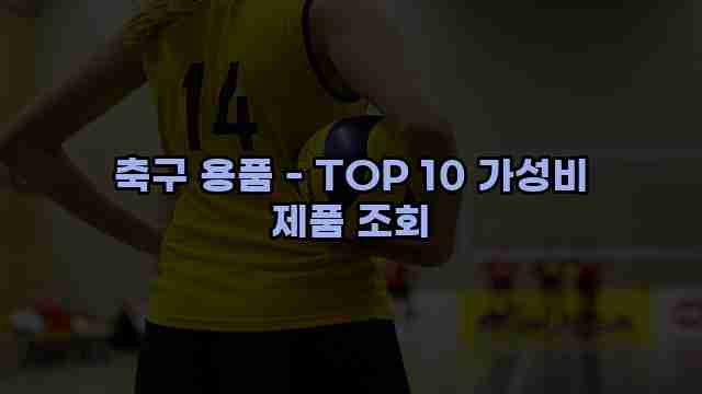 축구 용품 - TOP 10 가성비 제품 조회