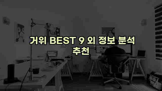  거위 BEST 9 외 정보 분석 추천