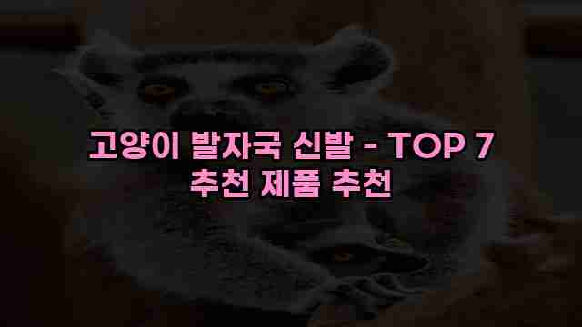 고양이 발자국 신발 - TOP 7 추천 제품 추천