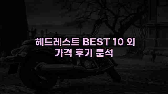  헤드레스트 BEST 10 외 가격 후기 분석