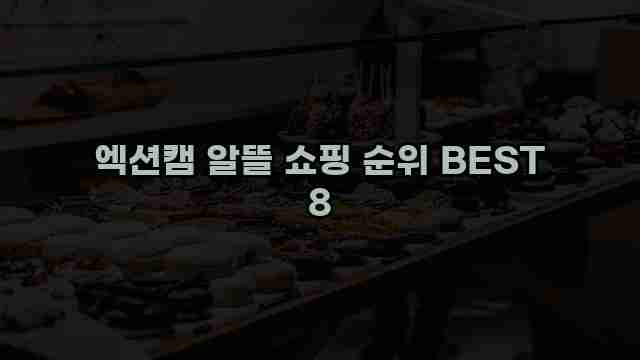 엑션캠 알뜰 쇼핑 순위 BEST 8