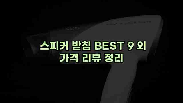  스피커 받침 BEST 9 외 가격 리뷰 정리