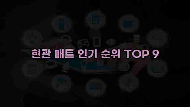 현관 매트 인기 순위 TOP 9