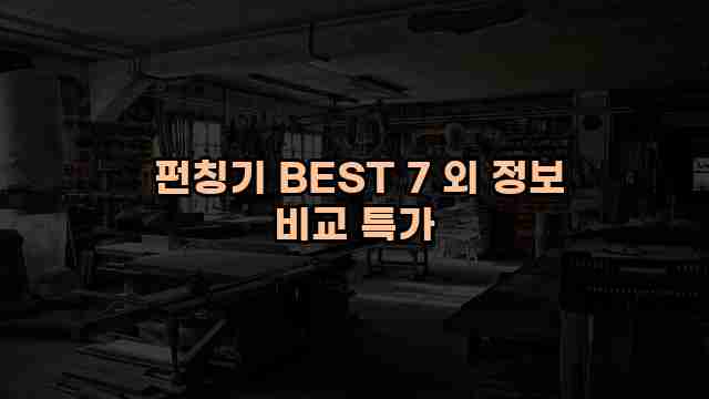  펀칭기 BEST 7 외 정보 비교 특가