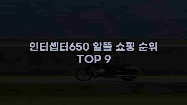 인터셉터650 알뜰 쇼핑 순위 TOP 9