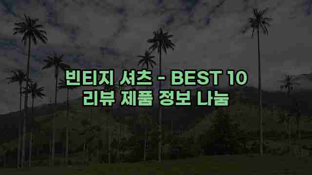 빈티지 셔츠 - BEST 10 리뷰 제품 정보 나눔