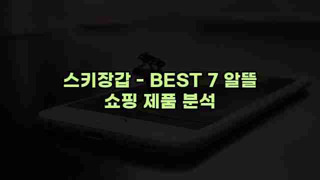 스키장갑 - BEST 7 알뜰 쇼핑 제품 분석