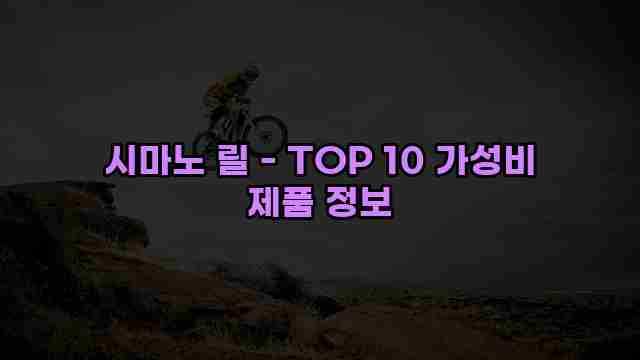 시마노 릴 - TOP 10 가성비 제품 정보