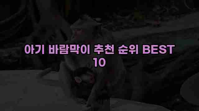 아기 바람막이 추천 순위 BEST 10