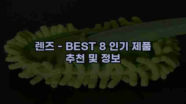 렌즈 - BEST 8 인기 제품 추천 및 정보