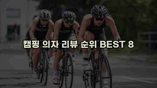 캠핑 의자 리뷰 순위 BEST 8