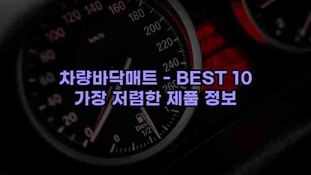 차량바닥매트 - BEST 10 가장 저렴한 제품 정보