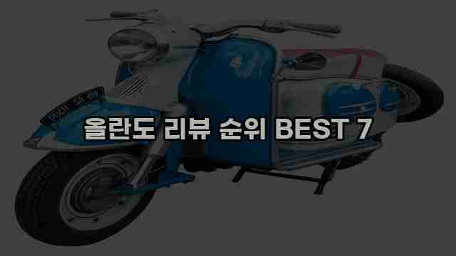 올란도 리뷰 순위 BEST 7