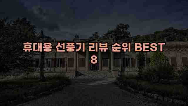 휴대용 선풍기 리뷰 순위 BEST 8