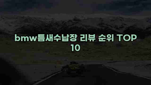 bmw틈새수납장 리뷰 순위 TOP 10