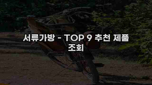 서류가방 - TOP 9 추천 제품 조회