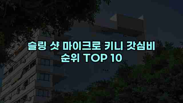 슬링 샷 마이크로 키니 갓심비 순위 TOP 10