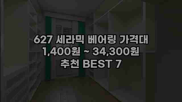 627 세라믹 베어링 가격대 1,400원 ~ 34,300원 추천 BEST 7