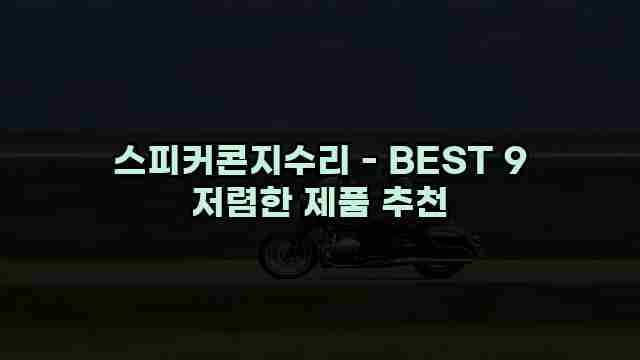 스피커콘지수리 - BEST 9 저렴한 제품 추천