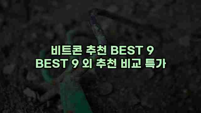  비트콘 추천 BEST 9 BEST 9 외 추천 비교 특가