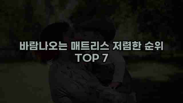 바람나오는 매트리스 저렴한 순위 TOP 7