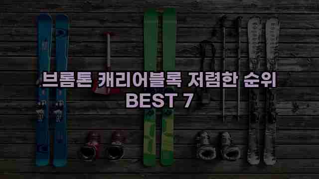 브롬톤 캐리어블록 저렴한 순위 BEST 7