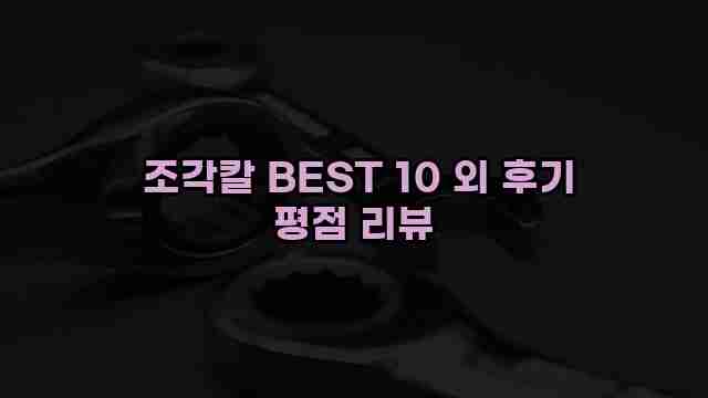  조각칼 BEST 10 외 후기 평점 리뷰