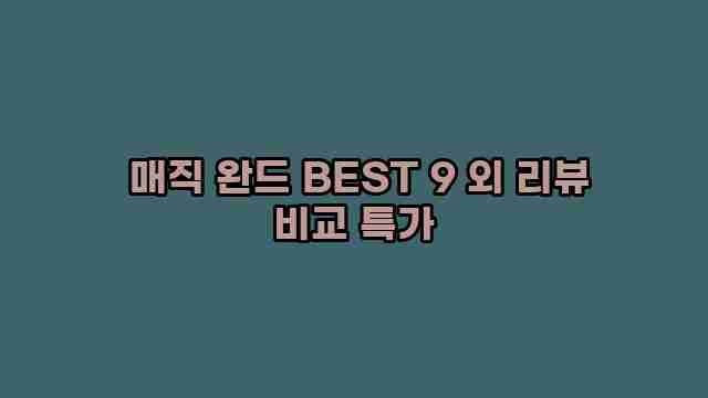  매직 완드 BEST 9 외 리뷰 비교 특가