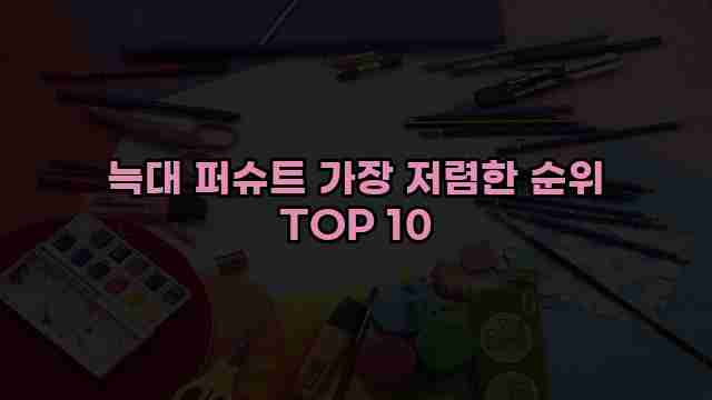 늑대 퍼슈트 가장 저렴한 순위 TOP 10