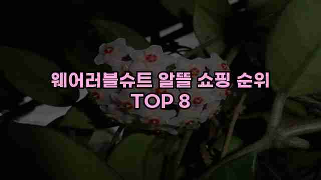 웨어러블슈트 알뜰 쇼핑 순위 TOP 8