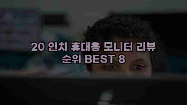 20 인치 휴대용 모니터 리뷰 순위 BEST 8