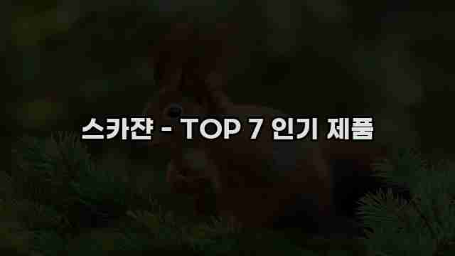 스카쟌 - TOP 7 인기 제품 