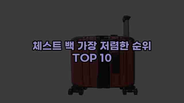 체스트 백 가장 저렴한 순위 TOP 10