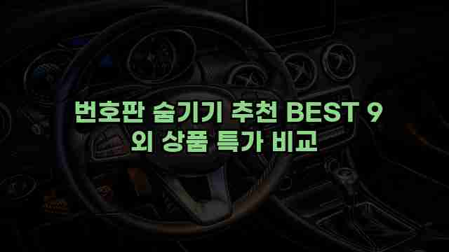  번호판 숨기기 추천 BEST 9 외 상품 특가 비교