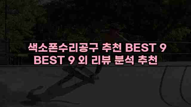  색소폰수리공구 추천 BEST 9 BEST 9 외 리뷰 분석 추천