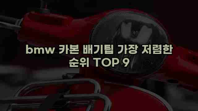 bmw 카본 배기팁 가장 저렴한 순위 TOP 9