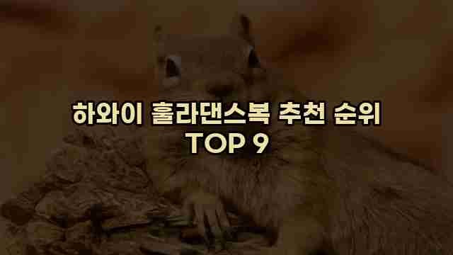 하와이 훌라댄스복 추천 순위 TOP 9