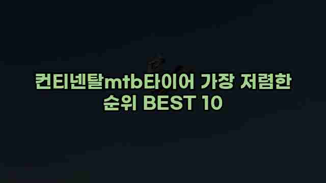 컨티넨탈mtb타이어 가장 저렴한 순위 BEST 10