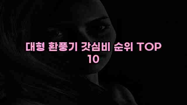 대형 환풍기 갓심비 순위 TOP 10