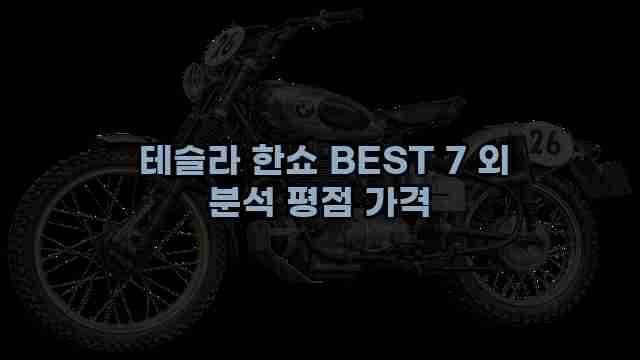  테슬라 한쇼 BEST 7 외 분석 평점 가격