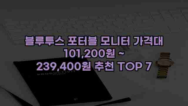 블루투스 포터블 모니터 가격대 101,200원 ~ 239,400원 추천 TOP 7