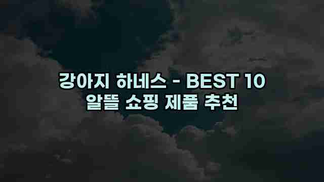 강아지 하네스 - BEST 10 알뜰 쇼핑 제품 추천