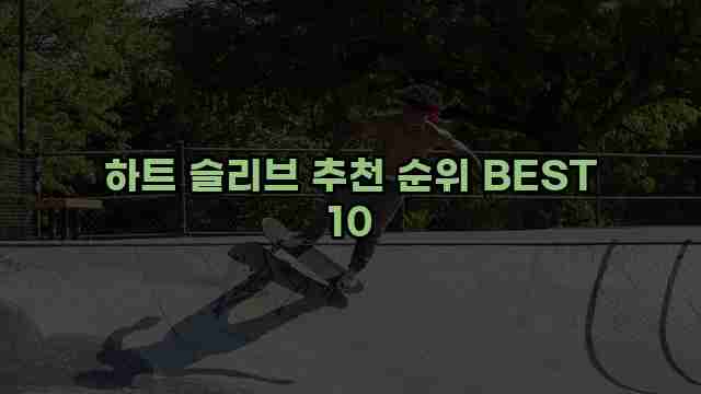 하트 슬리브 추천 순위 BEST 10