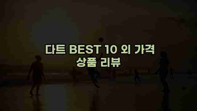  다트 BEST 10 외 가격 상품 리뷰