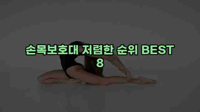 손목보호대 저렴한 순위 BEST 8